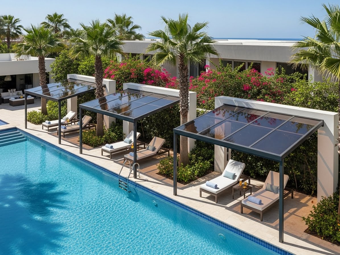 Tuyển tập các mẫu mái che Polycarbonate đẹp lấy sáng tốt hiện đại xu hướng năm 2026 cho công trình cao cấp 9 mai che polycarbonate lay sang 11 25